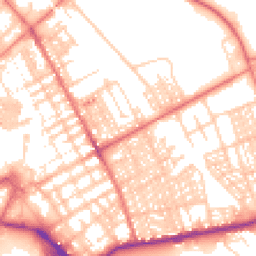Daytime road noise heatmap for LA14 1BE
