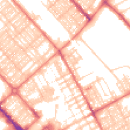 Daytime road noise heatmap for LA14 1BX