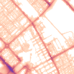 Daytime road noise heatmap for LA14 1BZ