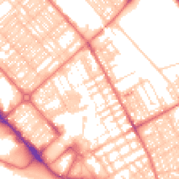Daytime road noise heatmap for LA14 1DD