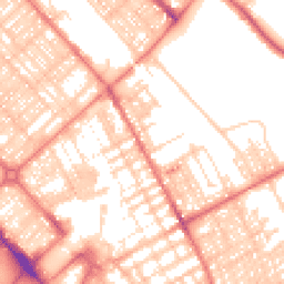 Daytime road noise heatmap for LA14 1DH