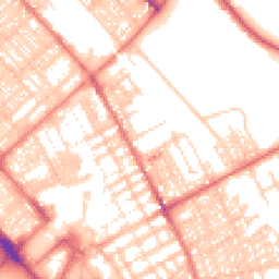 Daytime road noise heatmap for LA14 1DN