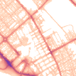 Daytime road noise heatmap for LA14 1DT