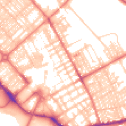 Daytime road noise heatmap for LA14 1DZ