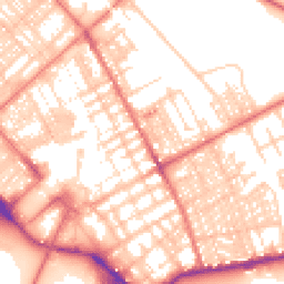 Daytime road noise heatmap for LA14 1EG