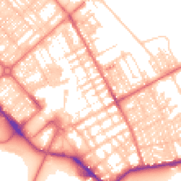 Daytime road noise heatmap for LA14 1EH