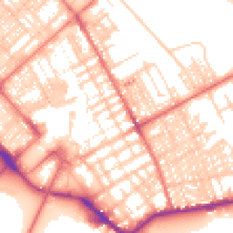 Daytime road noise heatmap for LA14 1EN