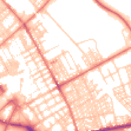 Daytime road noise heatmap for LA14 1FB