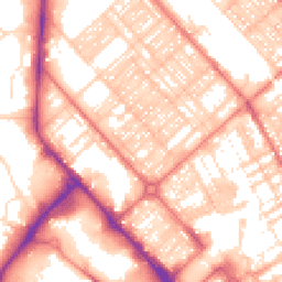 Daytime road noise heatmap for LA14 1ND
