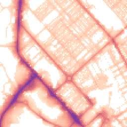 Daytime road noise heatmap for LA14 1NZ