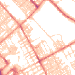 Daytime road noise heatmap for LA14 1SX