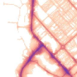 Daytime road noise heatmap for LA14 1YB