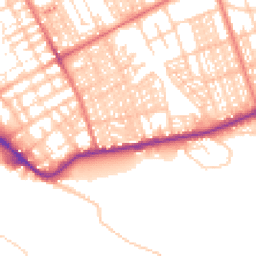 Daytime road noise heatmap for LA14 2EP