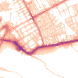 Daytime road noise heatmap for LA14 2LX