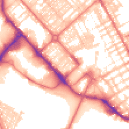 Daytime road noise heatmap for LA14 2NX