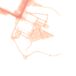 Daytime road noise heatmap for LA14 2QU