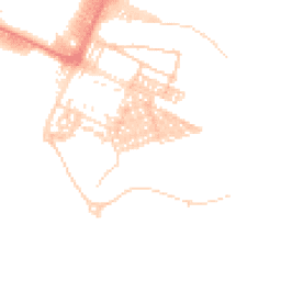 Daytime road noise heatmap for LA14 2QX