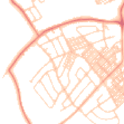 Daytime road noise heatmap for LA14 3AQ