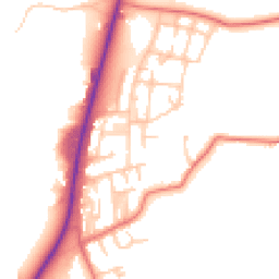 Daytime road noise heatmap for LA14 4AZ