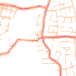Daytime road noise heatmap for LA14 4HT