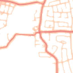 Daytime road noise heatmap for LA14 4HU