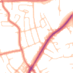 Daytime road noise heatmap for LA14 4JS