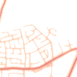 Daytime road noise heatmap for LA14 4NY