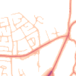 Daytime road noise heatmap for LA14 4PE