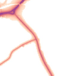 Daytime road noise heatmap for LA14 4QF