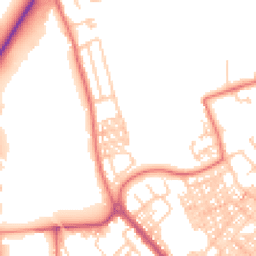 Daytime road noise heatmap for LA14 5EQ