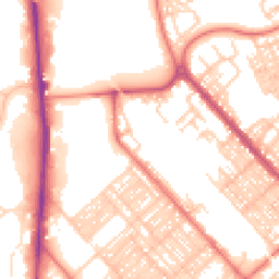 Daytime road noise heatmap for LA14 5SQ