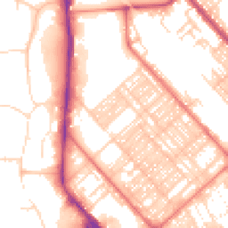 Daytime road noise heatmap for LA14 5TX