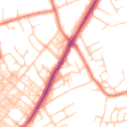 Daytime road noise heatmap for LA14 5WA