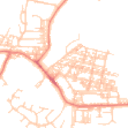Daytime road noise heatmap for LA18 4AB