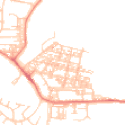 Daytime road noise heatmap for LA18 4AJ