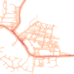 Daytime road noise heatmap for LA18 4AQ