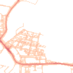 Daytime road noise heatmap for LA18 4AS