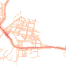 Daytime road noise heatmap for LA18 4BD