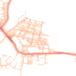 Daytime road noise heatmap for LA18 4BE