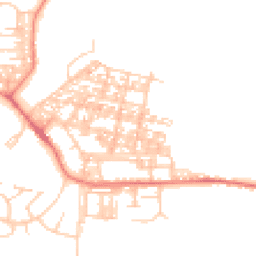 Daytime road noise heatmap for LA18 4BL