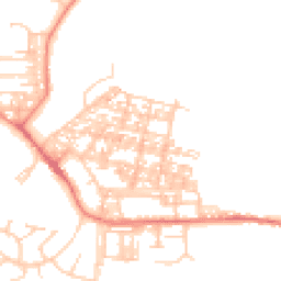 Daytime road noise heatmap for LA18 4BQ