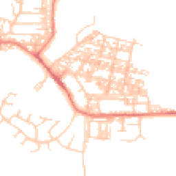 Daytime road noise heatmap for LA18 4DA