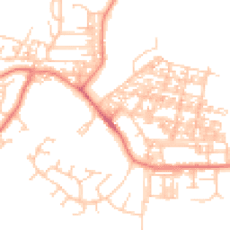 Daytime road noise heatmap for LA18 4DB
