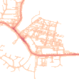 Daytime road noise heatmap for LA18 4DE