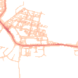 Daytime road noise heatmap for LA18 4DU