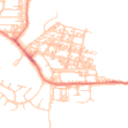 Daytime road noise heatmap for LA18 4DW