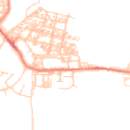 Daytime road noise heatmap for LA18 4EQ