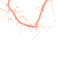 Daytime road noise heatmap for LA18 4EU