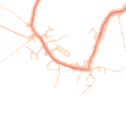 Daytime road noise heatmap for LA18 4EY