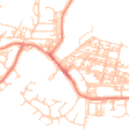 Daytime road noise heatmap for LA18 4HZ